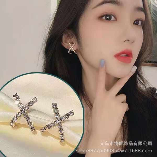 

earrings female round face temperament net red allergy