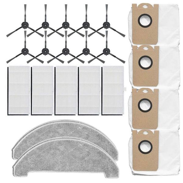 

-side brush filter mop cloth dust bag replacement kit for proscenic m7 pro robot vacuum cleaner cleaners