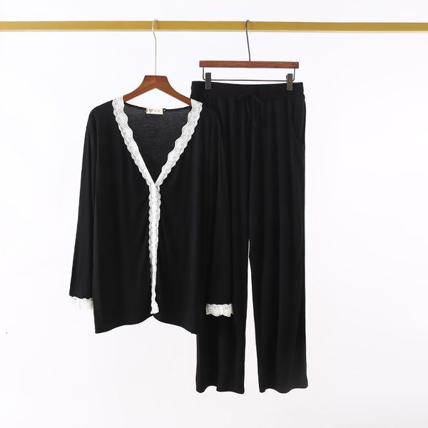 

women's sleepwear sleeping clothes 2pcs pajamas set women sleepwear 2020 suit women autumn v-neck shorts comfort pink/black homewear se, Black;red
