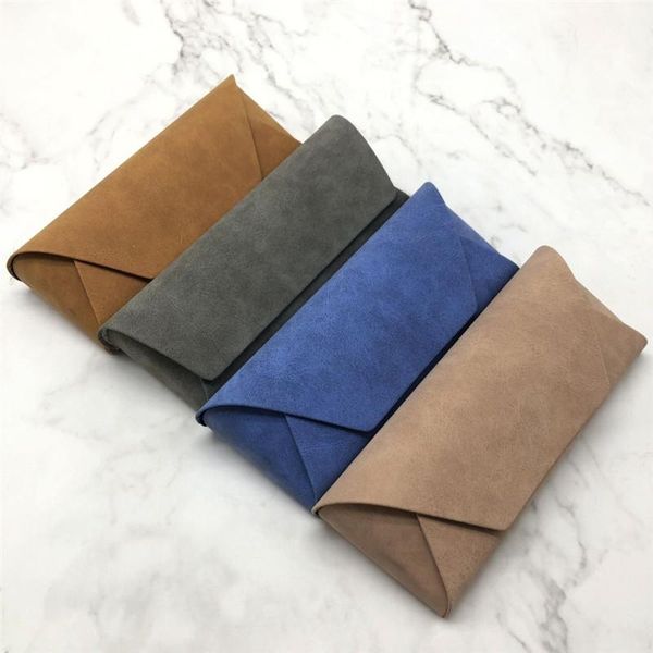 

other fashion accessories handmade pressure proof eyewear case portable solid color retro personality leather sunglasses storage unisex, Silver