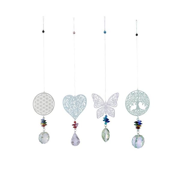 

garden decorations hanging stainless steel crystal wind chime handmade home shop outdoor courtyard metal sun suncatcher windchimes decoratio