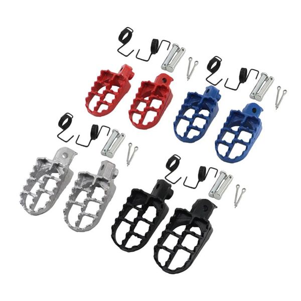 

pedals four colour 2pcs footrests foot pegs motorcycle irony wide motocross aluminium pads