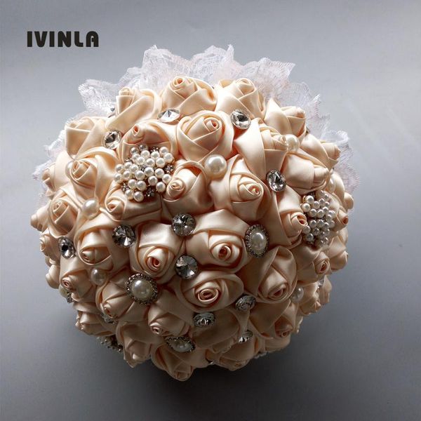 

selling cream crystal bridal wedding bouquets for decoration decorative flowers & wreaths