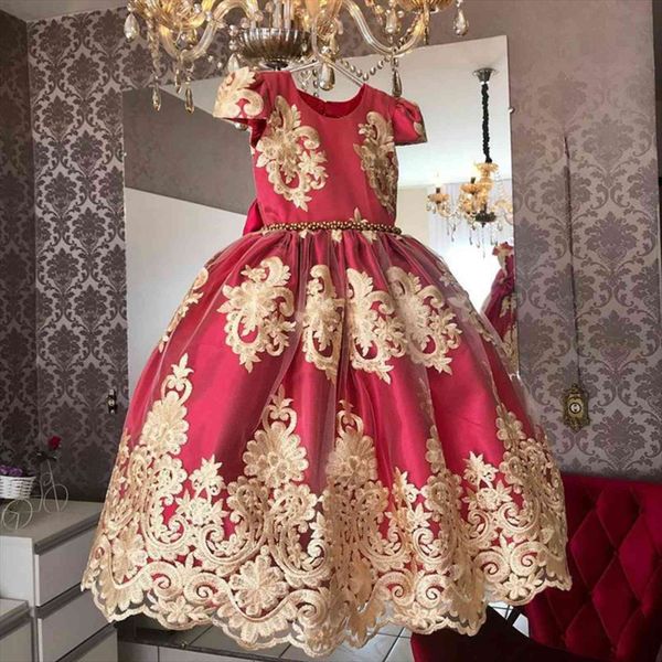 

girls christmas elegant wedding girl dress birthday year costume pageant party clothes kids for 4 10y, Red;yellow