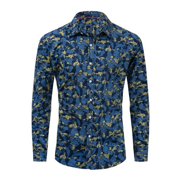

europe and the united states big yards winter cotton long sleeve shirt printing single breasted men casual shirts men's, White;black