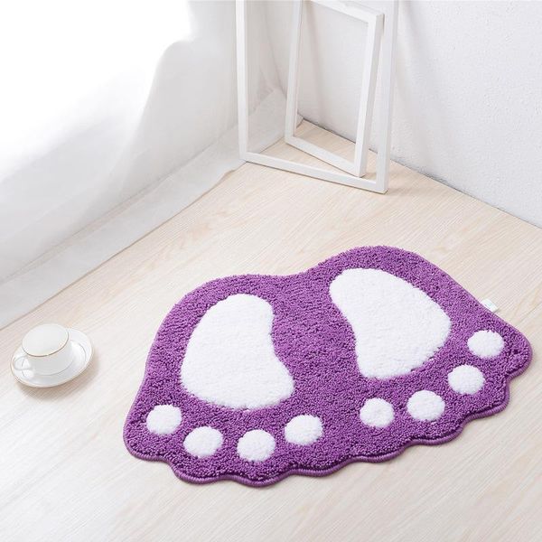 

bath mats bathroom rug pad carpets microfiber mini foot print non-slip carpet,mat toilet tapete