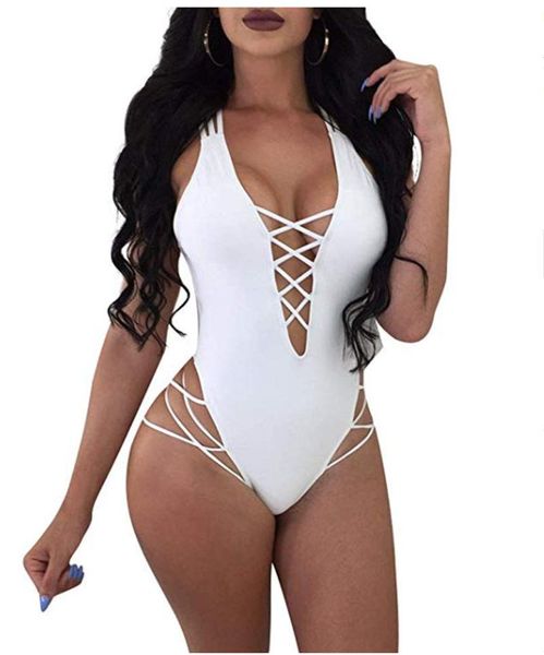 

women solid monokini push up one-piece swimsuit padded swimwear beachwear bathing suit swimming costume suits