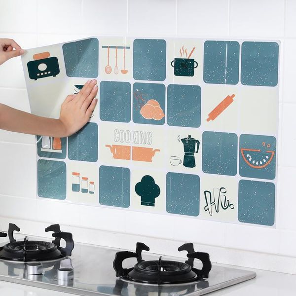 

wallpapers self-adhesive waterproof and oil-proof kitchen cooking bench wall paper
