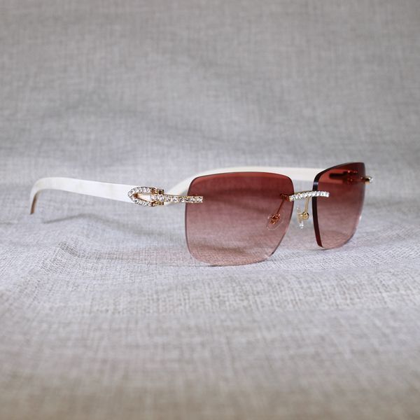 Rhintone Peacock Wood Rimls Sonnenbrille Männer Natürliches Büffelhorn Oversize Square Retro Shad Culos Brillen für Club