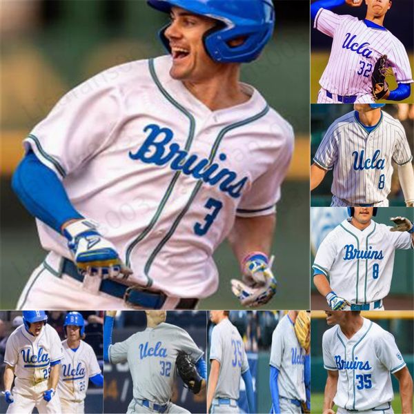 

ncaa ucla college baseball jersey mens women youth kids 1 matt mclain 3 ryan kreidler 4 kevin kendall 5 garrett mitchell, Black