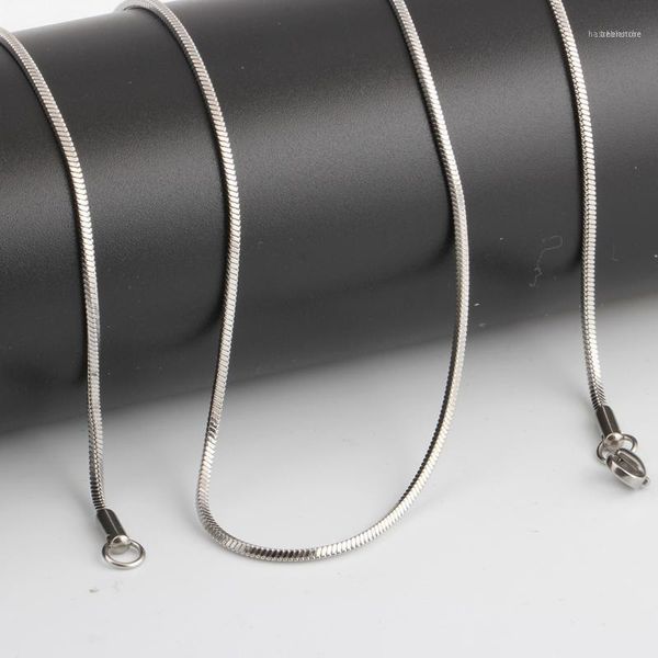 

chains fashion silver necklace for men women stainless steel snake chain 18/20inch wholesale customized jewelry1