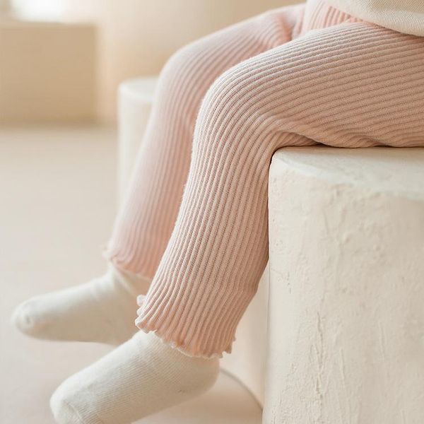 

trousers 2021 cotton baby girl clothes autumn knitted pants for boys korean style born pink leggings 0-24m kids infant outfit, Blue