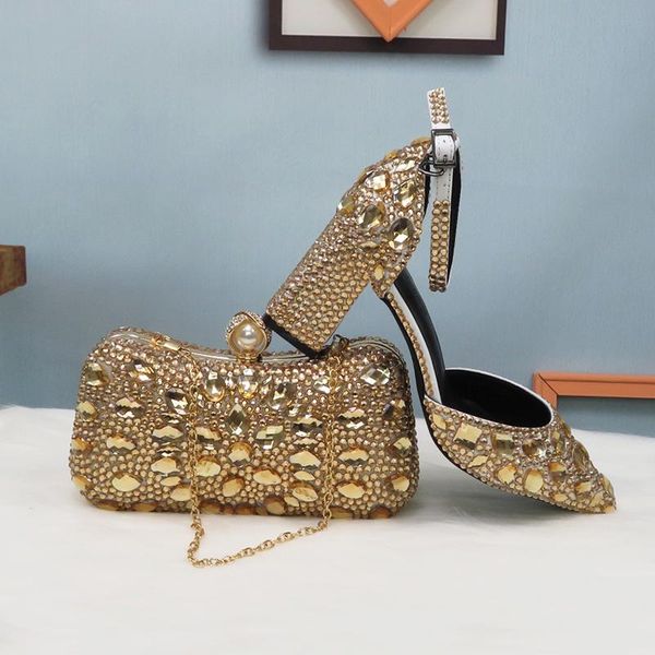 

dress shoes baoyafang summer female champagne party sandals purse wedding bride woman fashion pointed toe thick heel buckle, Black