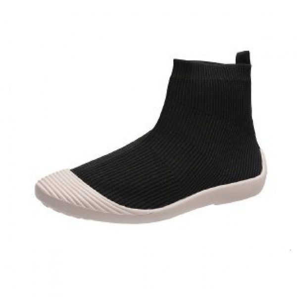 

boots houzhou stockings boots ankle flat shoes for woman casual fall mesh slip-on designer comfortable 6ut3, Black