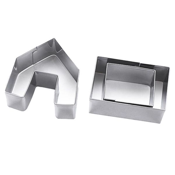 

baking moulds 3 pcs 3d cartoon fondant cake mold biscuit food-grade press utensils gingerbread house durable