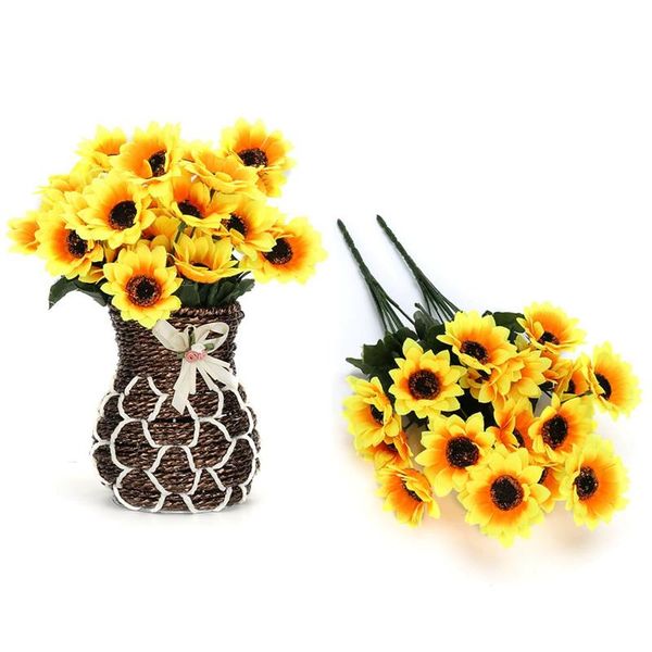 

heads artificial sun flower simulation daisy diy home living room decoration supplies decorative flowers & wreaths