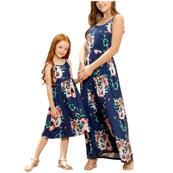 

summer mommy and me sleeveless romper maxi dresses+headband family matching set kids clothes baby children clothing vestido girl's dres, Red;yellow