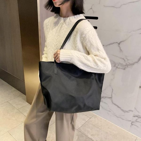 

evening bags simple nylon cloth women's large capacity one shoulder versatile fashion portable 2021 solid tote bag