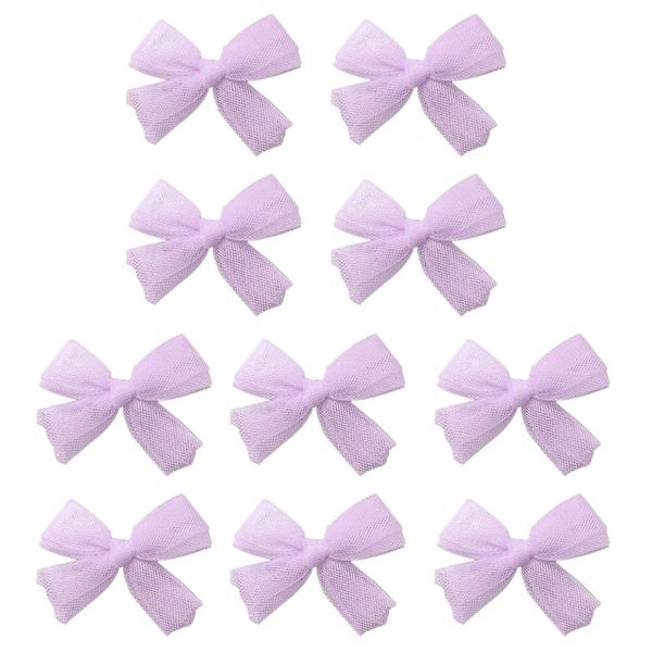 

hair accessories 10pcs/set solid color cloth bows clips cute girl small bow for children headwear diy kids gift, Slivery;white