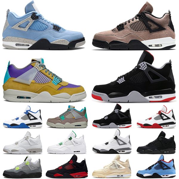 

fashion jumpman 4 4s basketball shoes women men university blue taupe haze black cat white oreo mens trainers sports sneakers walking joggin