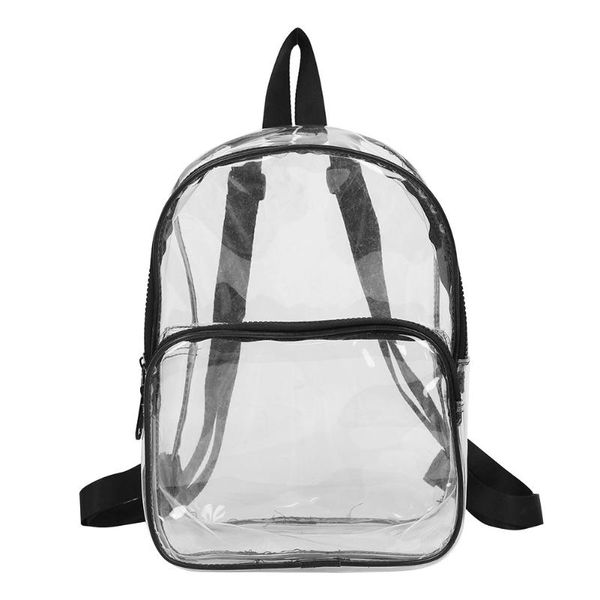 

backpack waterproof clear transparent pvc for adults and students women school bags knapsacks shoulder