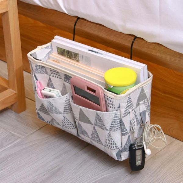 

storage bags pratical and durable bedside bag bed sofa side holder pockets hanging sundries organizer suitable for household