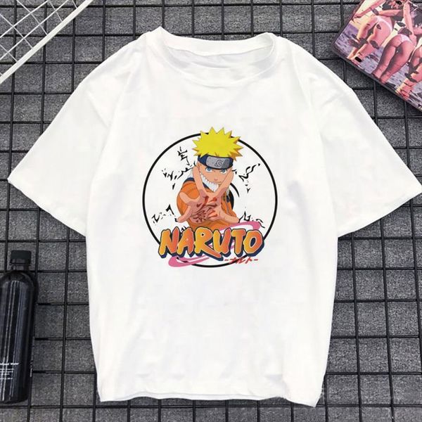

summer naruto men harajuku japanese mens fun cartoon print fashion breathable hipster hip hop drop ship, White;black