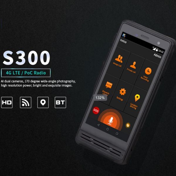 

camoro 4g zello network poc radio real pwifi sos gps ip67 inrico s300 android walkie talkie with al dual cameras