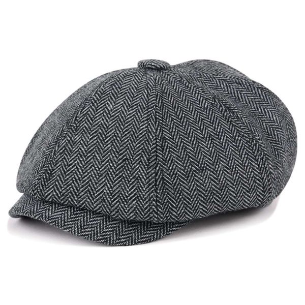 

new british classic cap in autumn and winter, Blue;gray