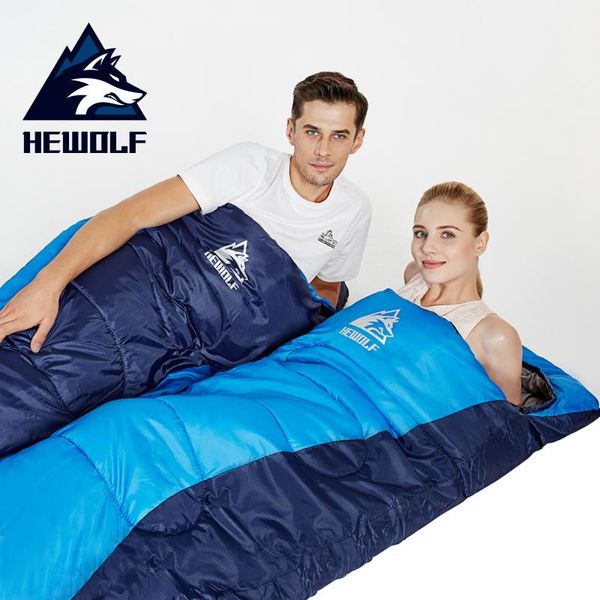 

sleeping bags 2021 hewolf camping bag single splicable envelope hollow cotton outdoor hiking travel adult