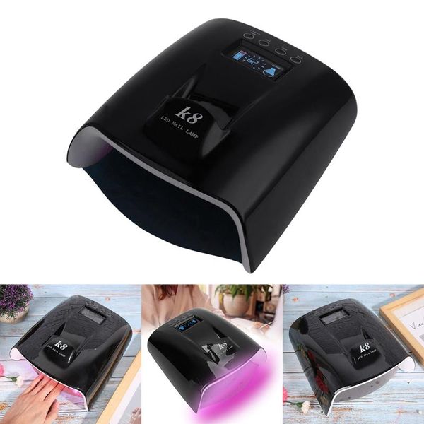 

nail dryers 60w rechargeable uv led smart power drying lamp professional handle quick-drying gel polisher black