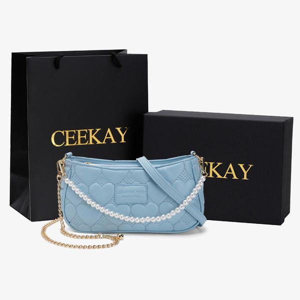 

evening bags women shoulder summer korean version of the messenger bag handbag pearl chain wild crack printing