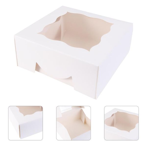 

gift wrap 5pcs window dessert packing boxes baking cake