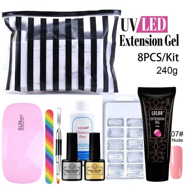 

nail art kits sets for extensions uv led lamp dryer with polish semi permanent complete gel professional manicure pedicure kit