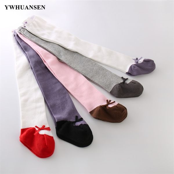 

ywhuansen 0 to 4 yrs spring summer baby girls dance shoes tights bowknot children pantyhose combed cotton toddler kids clothes 211021, Blue