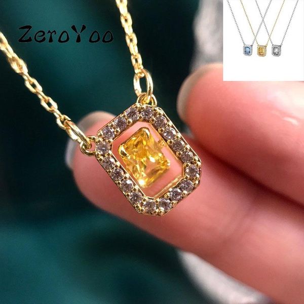 

chokers fashion jewelry 2021 swa charms simple smart square shiny crystal name necklace beating heart romantic christmas gift, Golden;silver