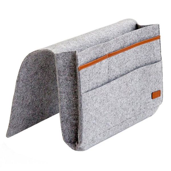 

storage boxes & bins felt bedside caddy bag- bed skirt pocket organizer for bedroom, college dorm room,under mattress holder bag