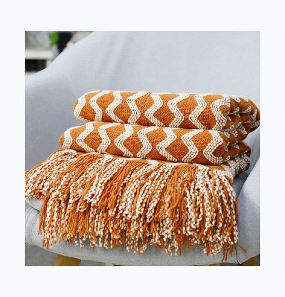 

blankets drop blanket with tassels warm knitted for beds baby soft sofa throw