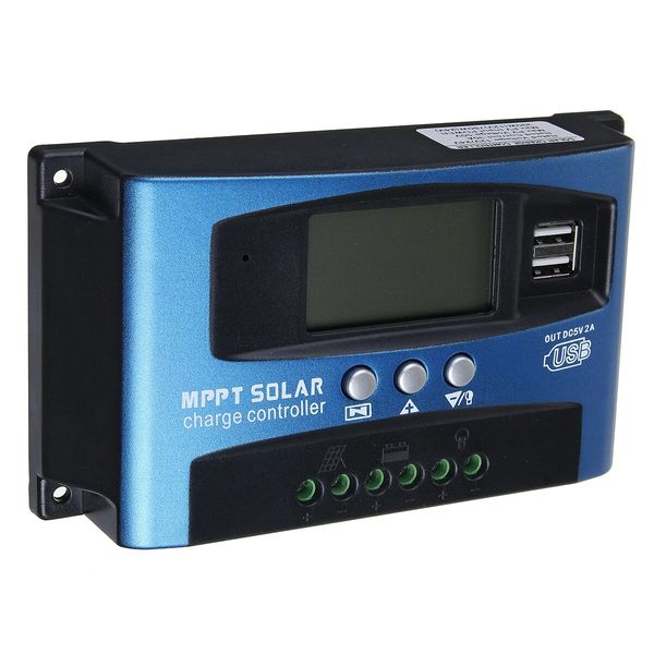 30/40/50/60 / 100A MPPT solar - controlador solar LCD Accuracy Dual USB painel solar regulador de bateria - 30A