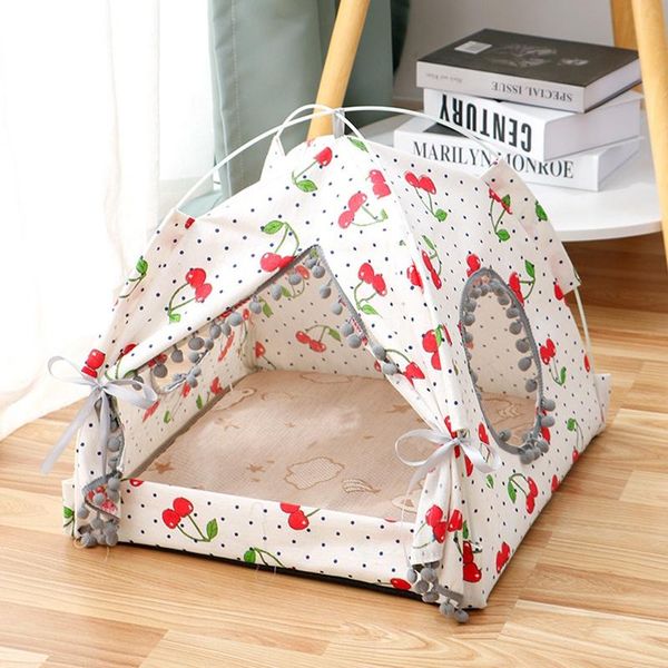 Camas de gato Móveis Cama de tenda de estimação para acessórios de casa aconchegante ninho calmando cães pequenos chihuahua hut s-xl