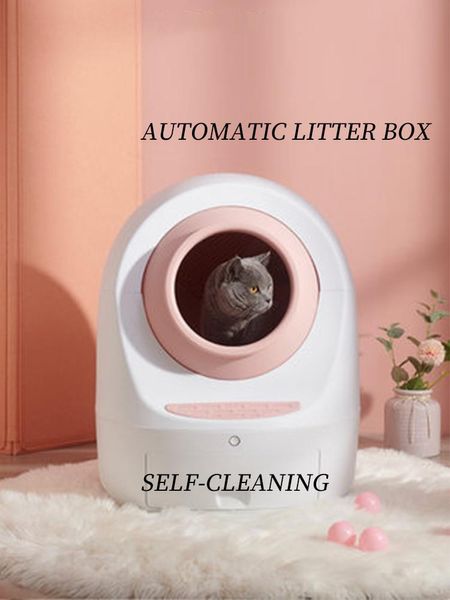 

other cat supplies automatic litter box anti-splash enclosed self cleaning low noise toilet bedpan filler sandboxes robot deodorant pet supp