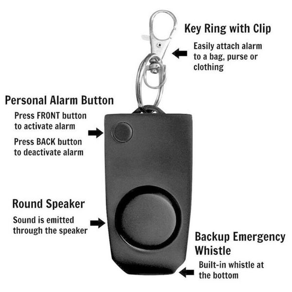 

other clocks & accessories personal anti rape alarm keychain 130db sos emergency self defense safety alarms