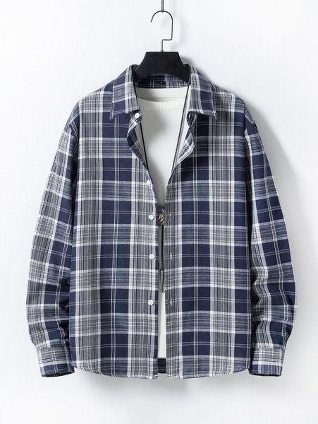 

men plaid shirt without sweatshirt y6fl#, White;black