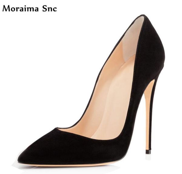 

dress shoes moraima snc selling pointed toe vintage velvet woman pumps stiletto heels, Black
