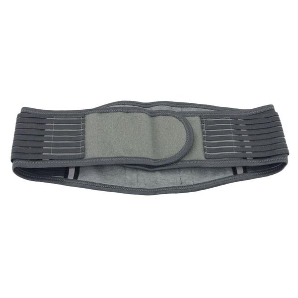 

adjustable elastic waist support sports double pull strap back belt, Black;gray