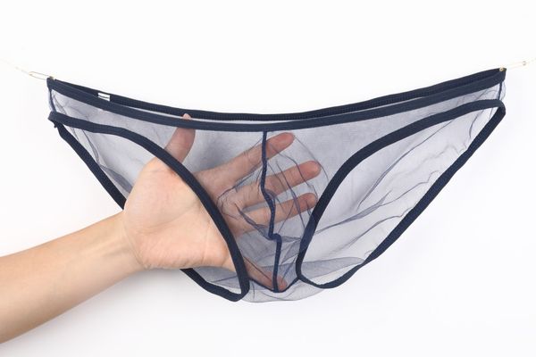 

underpants the high-quality goods gay men's underwear perspective mesh low waist briefs large c034, Black;white