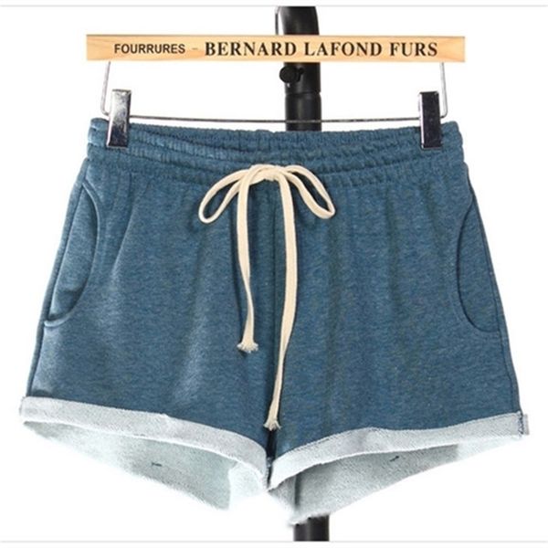 

women's shorts summer cotton women fashion bikes high waist loose black shorts wide legs casual female short plus size lace-up 210331, White;black