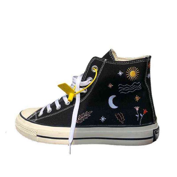 

superstorm star sea embroidery high canvas men's ins board shoes national tide vulcanized couple women's