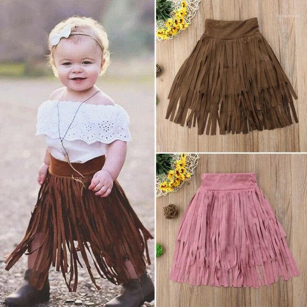 

skirts pudcoco brand summer kids baby girl tassel princess high waist party skirt long solid sun wear1, Blue