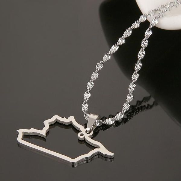 

pendant necklaces stainless steel silver color syria map fashon syrians jewelry